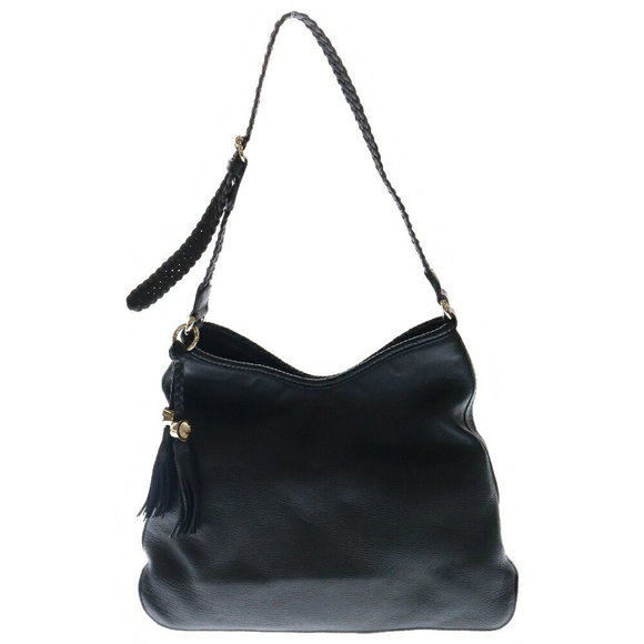 Gucci Bag Leather Marrakech Black Tassel Shoulder Fringe - Picture 1 of 5